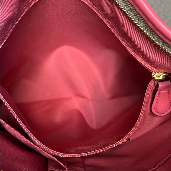 Coach Tan and Pink Signature Crossbody Bag - Picture 11 of 16